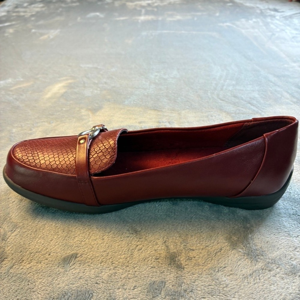 Kim Rogers Blayne Size 8.5M Burgundy Red Horsebit Loafers Ultra Comfort Flats - Picture 15 of 16